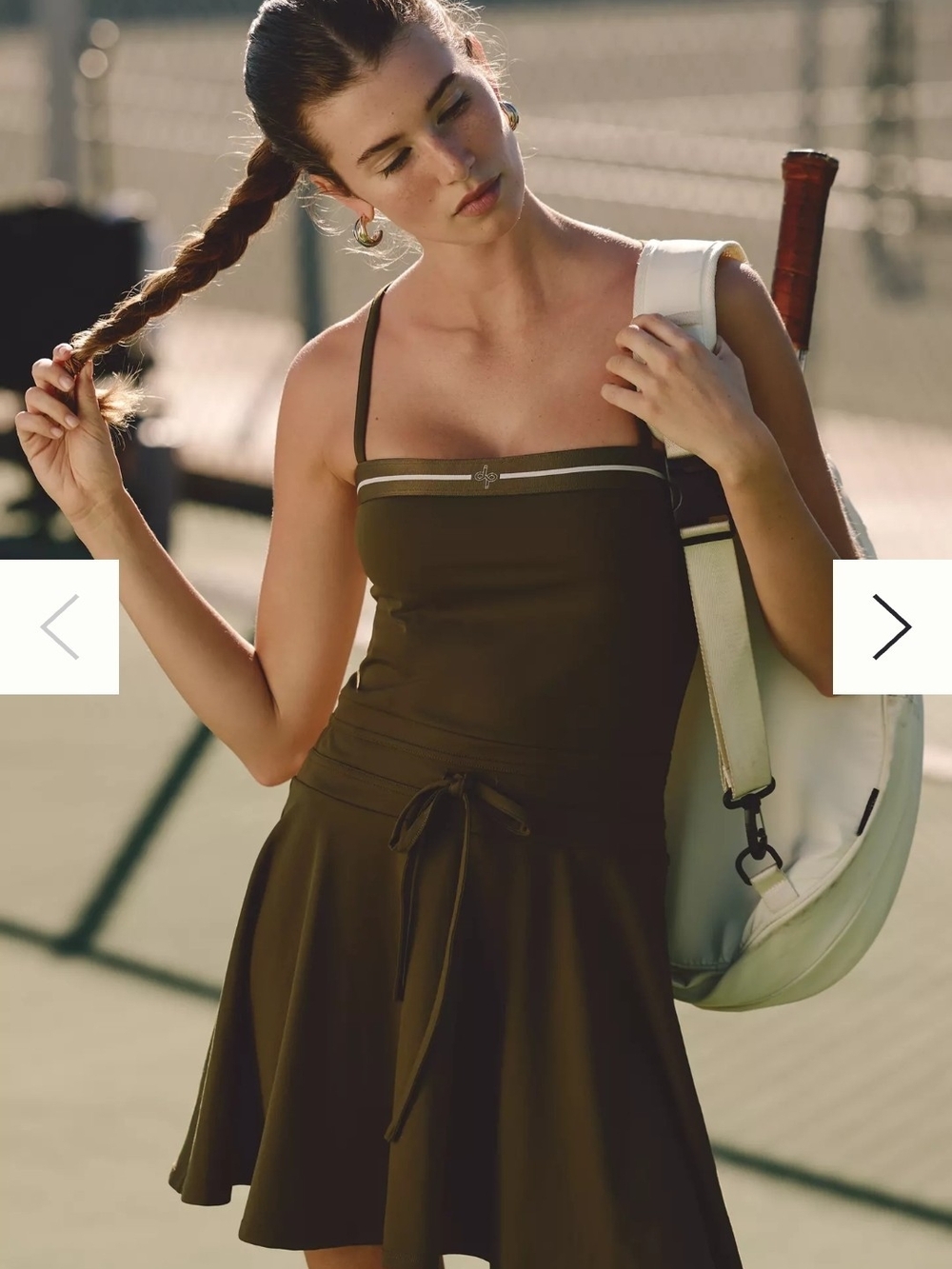olive green Daily Practice by Anthropologie Waypoint mini performance dress